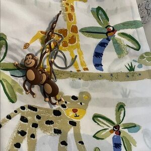 Source Unknown Jungle Animal Shower Curtain with Hooks